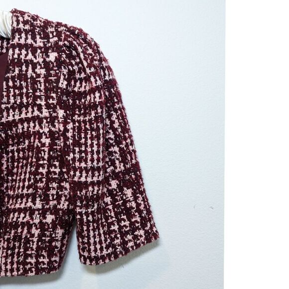 NWT Smythe DB Jacket Cropped in Plum Boucl - Picture 9 of 15